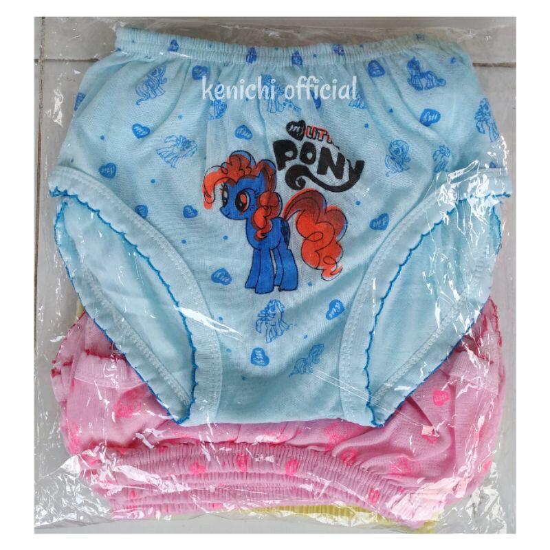 IYYO KIDS | PK86 Grosir 12Pcs Celana Dalam Anak Cewek 3-4 Tahun Strawberry Pony / CD Anak Murah / CD Anak Perempuan Murah 5