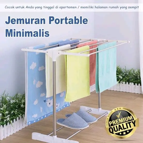 Termurah Jemuran Portable Baju, Handuk, Karpet Premium // Jemuran Minimalis Handuk, Baju, Karpet // Jemuran Portable Simple, Praktis, Multifungsi, Minimalis Pakaian 0
