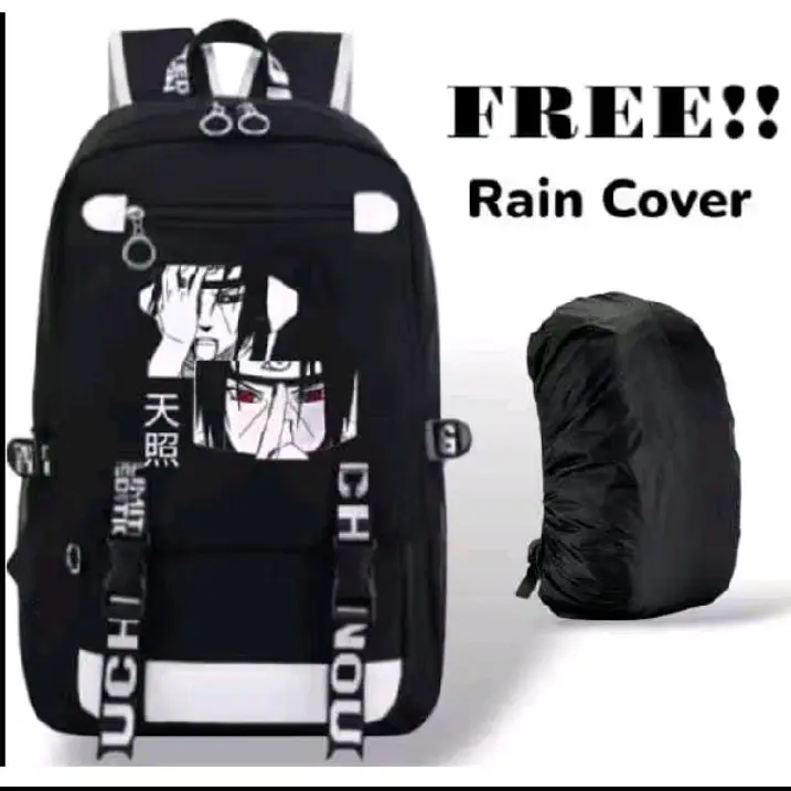 CemaraBgasPaket 4in1 Tas Ransel Anime Backpack motip gojosatoru Kakashi1 Anak sekolah lakilaki Sd Smp 3
