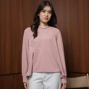 Mayoutfit Keylan Blouse | Blus Kaos Kasual Motif Floral Bunga Muslim Wanita