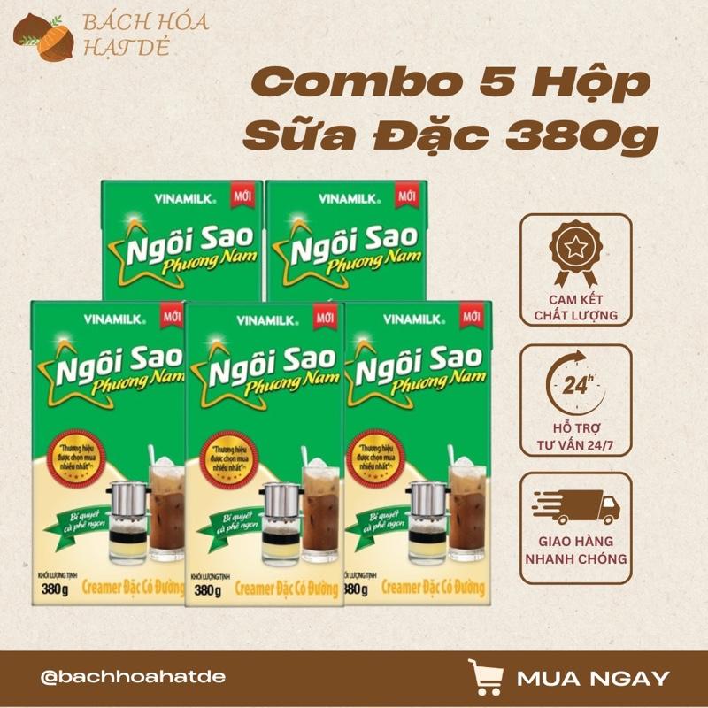Sữa Đặc Ngôi Sao Phương Nam Hộp Xanh Lá Có Đường Date Xa 380g
