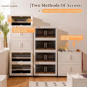 COD 38/45CM Lemari Pakaian Plastik Susun Besar LemariPakaian Anak & Bayi Lemari Kotak Penyimpanan Lipat PlastikKotak Plastik Penyimpanan Serbaguna Lemari Plastik