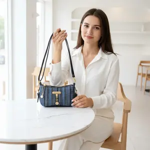 BEBYLA Tas Selempang Wanita Miniatur Muat Hp Dompet Lipat & Free Dustbag Bahan Kanvas PX18 LX6 TX11 cm