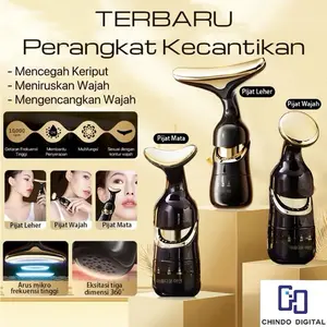 ￼[CID] 3IN1 Alat Pijat Pengencang Kulit Wajah dan Leher dan Mata / Setrika Wajah Alat Perawatan Wajah / Alat Kecantikan Pembersih Wajah
