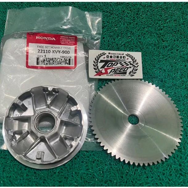 PULLEY CUSTOM BEAT KARBU SCOOPY KARBU PULLEY KVY BUBUT DERAJAT KEROK JALUR 2