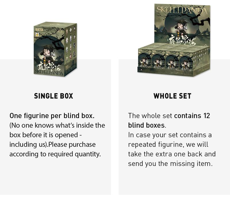 Product Introduction of POP MART，SKULLPANDA The Ink Plum Blossom Series Figures Blind Box, Mystery Box, Collection Toy, Action Figure, Popular Gift，Collectible Figure, Decoration 2