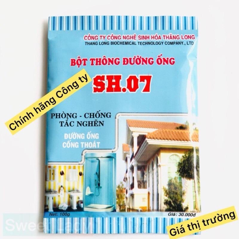  Bột Thông Tắc Cống Bồn Cầu Đường Ống Bồn Rửa Mặt SH07 SH.07  100g   Gói  - Phân Phối Sỉ Toàn Quốc 