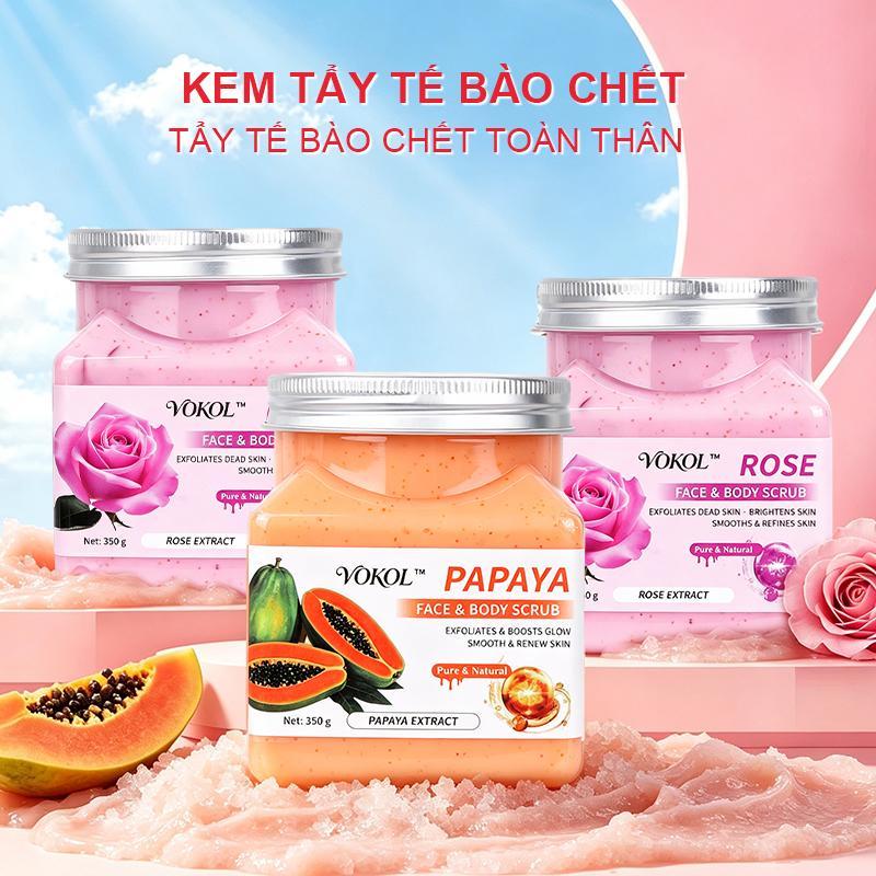 VOKOL - tẩy tế bào chết cho mặt & cơ thể 350 g, loại bỏ da xước và làm sạch sâu…