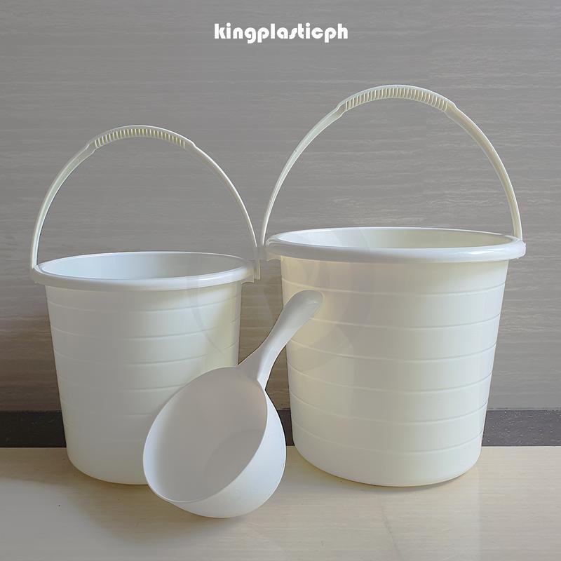 Heavy Duty White & Mocha Pail / Timba and Dipper / Tabo - TikTok Shop ...