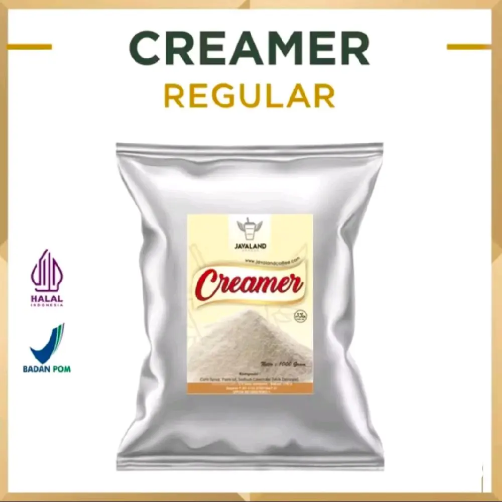 (CREAMER REGULER 1000GRM) BUBUK MINUMAN CREAMER REGULER KEMASAN 1000GRAM JAVALAND