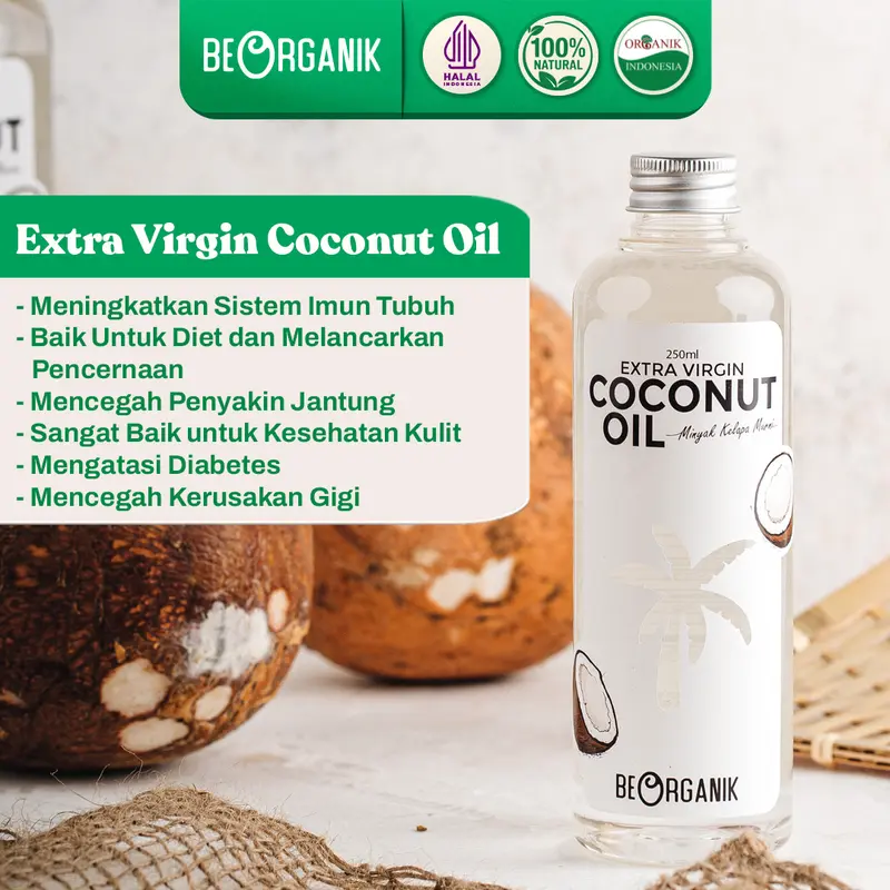 Extra Virgin Coconut Oil VCO 250ml - Minyak Kelapa Murni 100% Organik 1