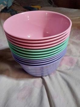 Product Review of (12 PCS) MANGKOK ESTETIK / MANGKOK PLASTIK MURAH / MANGKOK AESTHETIC / MANGKUK SET / UNGU / HIJAU / PINK from a**h 2