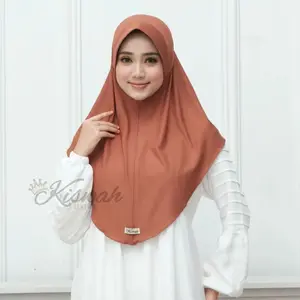 Kiswah - Hijab Instan Hamidah Pinguin Lembut Nyaman Bergo Size  L Kerudung Simple Casual Muslim