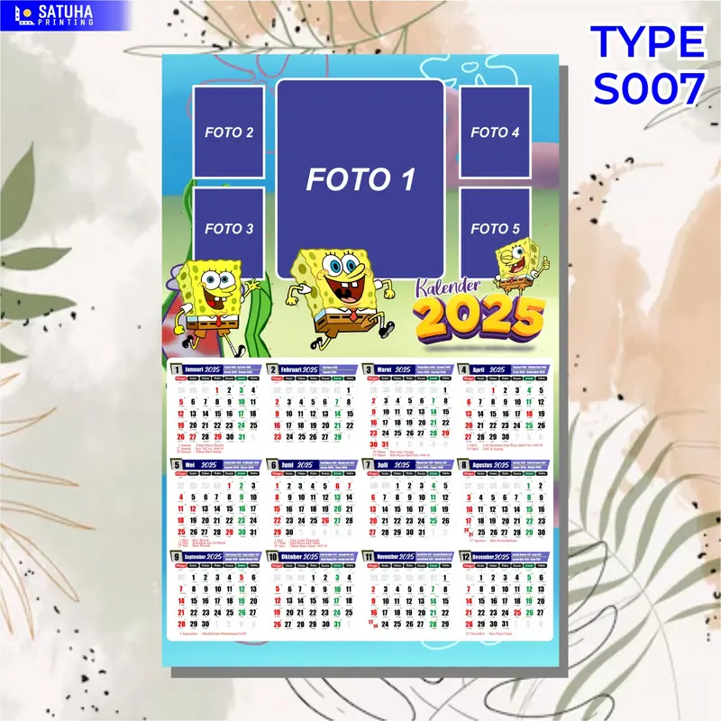 KALENDER CUSTOM SUKA-SUKA MURAH 12 BULAN BAHAN TEBAL 7