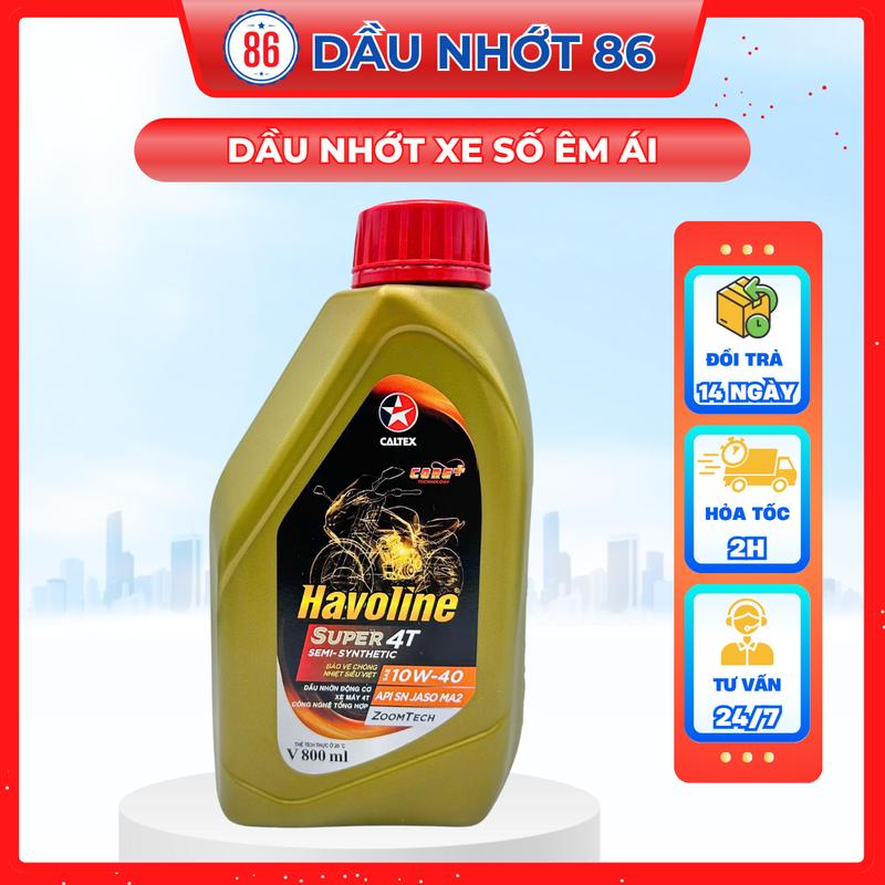  Nhớt xe số cao cấp Caltex Havoline Semi Synthetic 10w40 mẫu mới 2024 Seal đặc biệt Dầu Nhớt Dầu 
