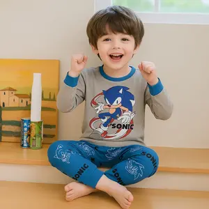 Setelan Anak Perempuan Motif Sonic / Baju Tidur Ballerina Sonic / Baju Tidur Anak Lengan Panjang / 370