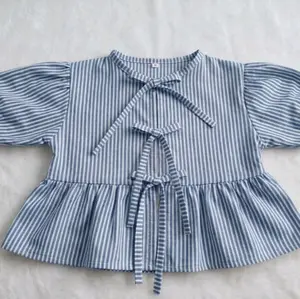 Atasan Zeyni,Atasan anak perempuan Atasan salur Model tali depan Motif Salur