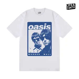 OASIS TSHIRT | Cotton Combed 24s | Lengan Pendek | Kaos Katun | Desain Wonderwall | Life&Death | Kaos Band