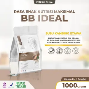 Wegen - Ternak Syams Susu Kambing Tinggi Kalori dan Protein Rasa Cokelat 1 Kilogram | Surplus Bulking