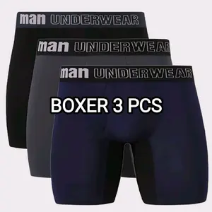 Paket Celana Dalam Pria Dewasa Isi 3 PCS Karet Nyaman Motif Keren Boxer Cowok Katun Hitam Remaja celanadalam sport