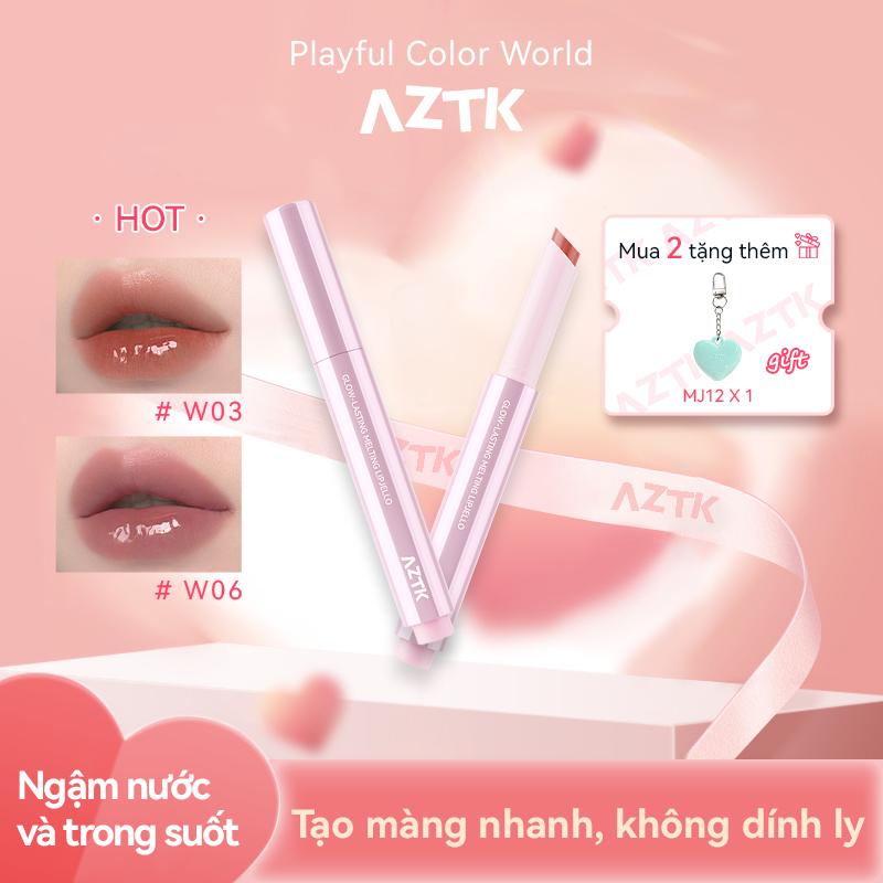 Lip Jelly AZTK, Không Trọng Lượng, Kết Cấu Gợn Sóng Nước, Son Bóng Trơn, Không dính cốc, Tạo Màng, Son Kem, Bùn Môi, Son Môi, Ánh Sáng Nước, Thích Hợp Cho Học Sinh Và Các Cô Gái