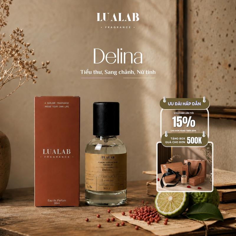 Nước hoa nữ Lualab Delina dung tích 30ml phong cách Quyến rũ Sang trọng Ngọt ngào NO5