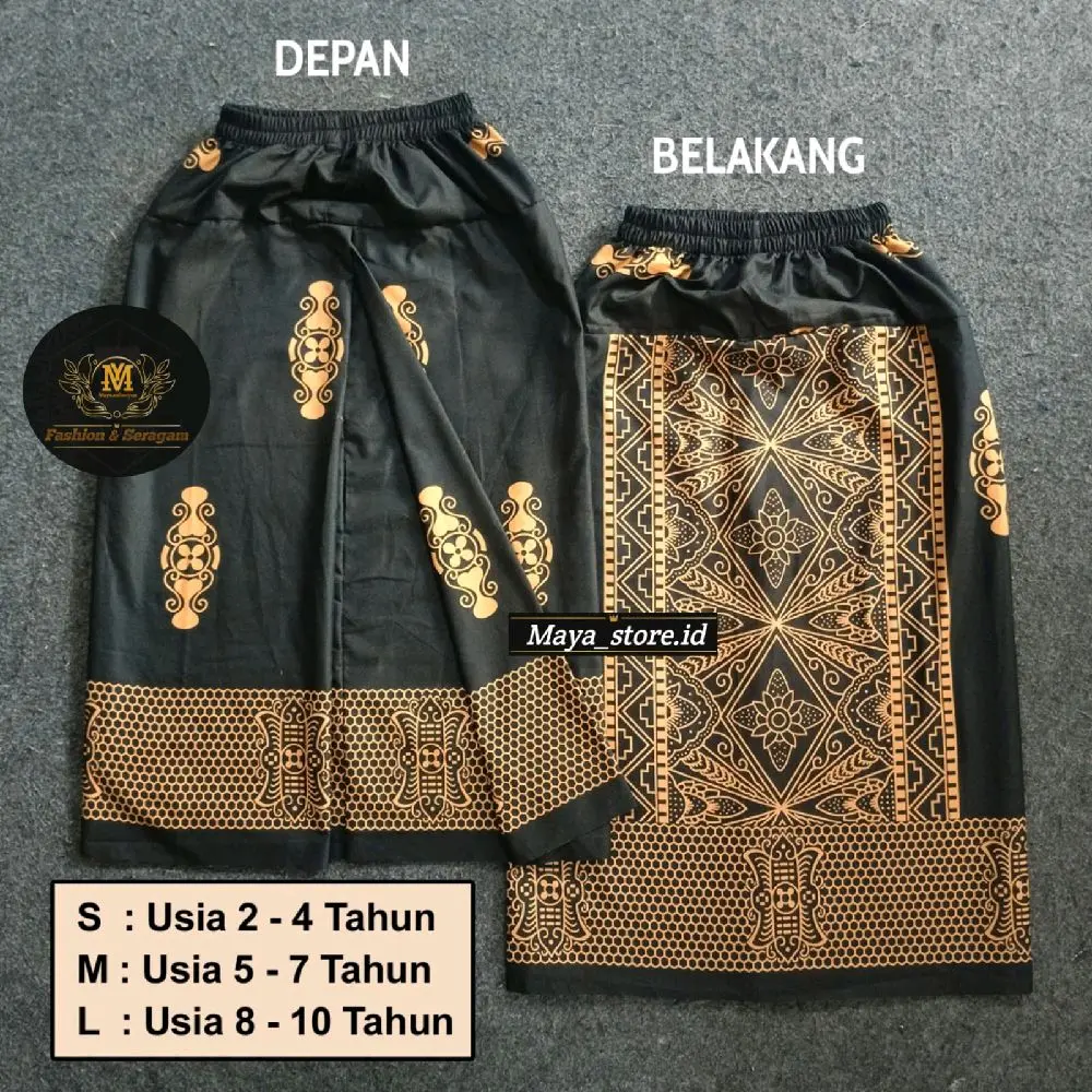Sarung anak instan sarung batik anak model karet pinggang sarung motif sarwon usia 2 -10