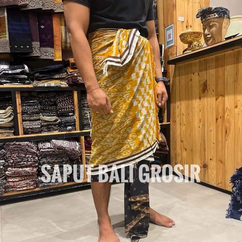 ￼SAPUT BALI GROSIR - saput bali pria terbaru - tenun blanket-udeng-endek-kuning - saput anak laki-laki - saput bali bordir-poleng- ungu-merah-coklat-tenun troso Muslim Nyaman Cowok Muda Kain 0
