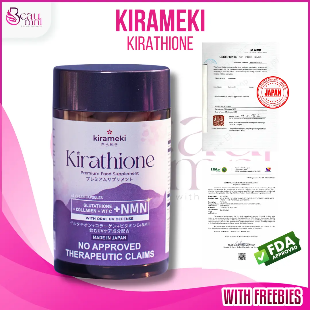 Kirameki Kirathione NMN Glutathione Collagen Premium Whitening Anti-Aging Capsules - Made in Japan - Skin lightening glow glowing - TikTok Shop Philippines Kirameki Kirathione NMN Glutathione Collagen Premium Whitening Anti-Aging Capsules - Made in Japan - Skin lightening glow glowing - TikTok Shop Philippines