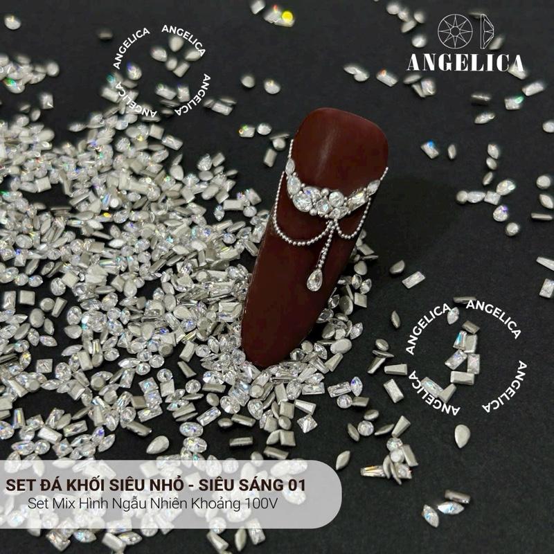 Đá khối mini kim cương chân bằng đủ màu