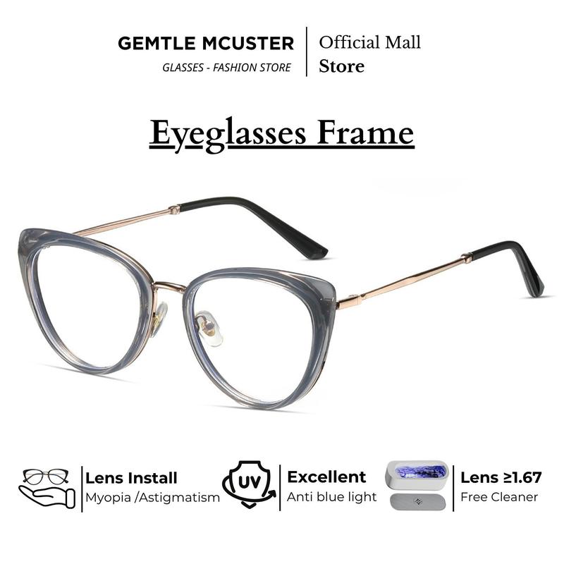 Kính Gọng Mắt Mèo, Siêu Nhẹ, Dành Cho Nữ, Thiết Kế Rỗng Chặn Ánh Sáng Xanh, Kính JW9309