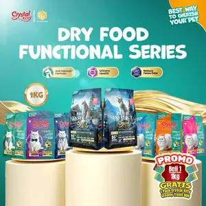 Crystal Kitty Functional Hair & Skin Urinary Persian 1kg Dry Cat Food Premium