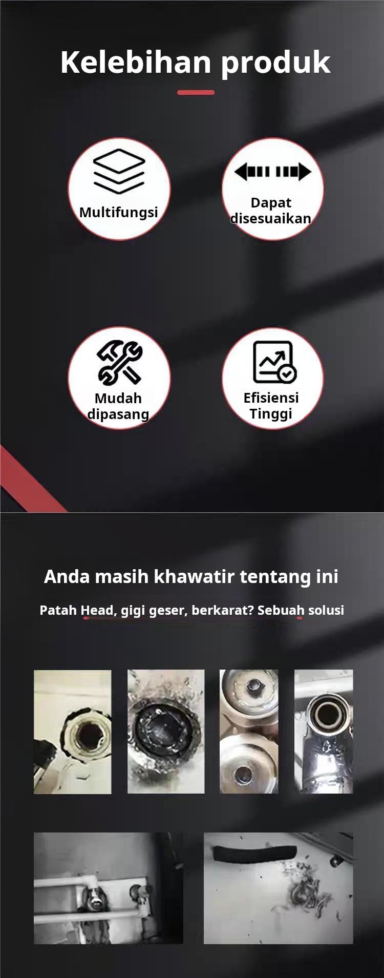 Alat pelepas sekrup kepala patah sudut keran katup pelepas kawat putus keran kawat terbalik