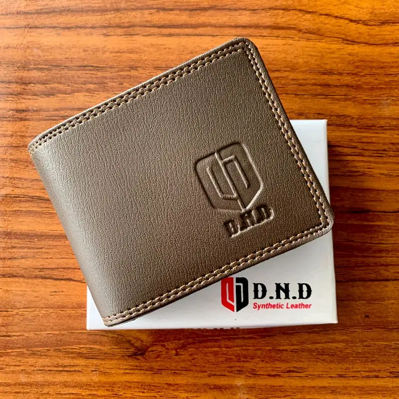 Dompet Kulit Sintetis premium DND Slot 10 Kartu dan Uang - Hitam Cowok Pria leather wallet Lipat 1