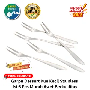 [BISA COD] PROMO Garpu Dessert Kue Kecil Stainless Isi 6 Pcs Murah Awet Berkualitas Garpu Kecil Garpu Buah Garpu Kue Garpu Mini Garpu Stainless Garpu Cake Garpu Cemilan Tusukan Stainless Tusukan Makanan Tusukan Buah
