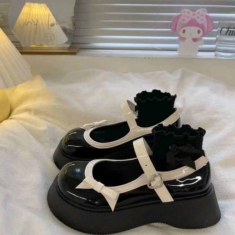 Mary Jane Shoes Sepatu Platform Upper Pita Hak Karet Tali Gasper KI-107 Premium 4