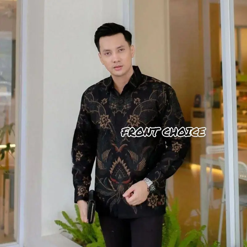 FRONT CHOICE - KEMEJA BATIK PRIA COWO COWOK LAKI LAKI LENGAN PANJANG MODERN PEKALONGAN 5