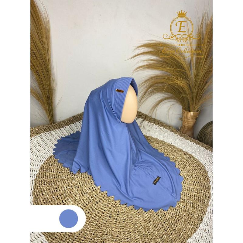 JILBAB INSTAN/ BERGO INSTAN LASER CUT ERIN_COLLECTION Muslim Kerudung Wanita Nyaman Panjang Santai Casual Variasi Sporty 3