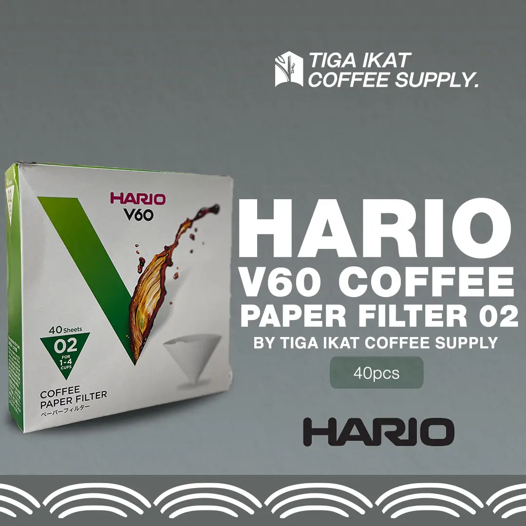 Hario Paper Filter V60 V02 VCF-02-40W - WHITE Isi 40 Sheet / Lembar