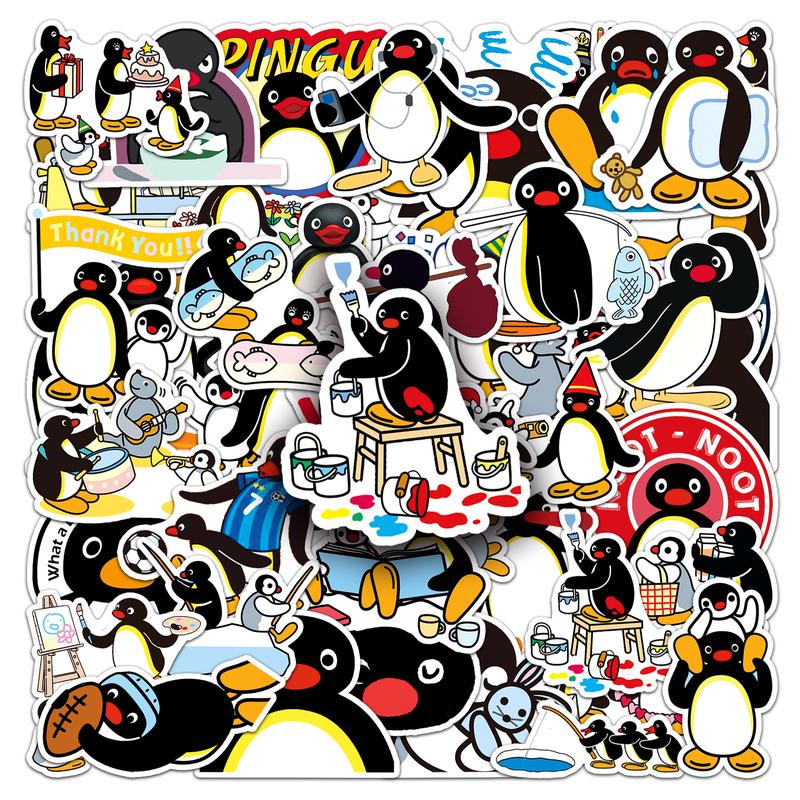50/10Piece Cute Funny Pingu Penguin Waterproof Sticker For Phones ...