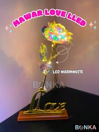 Gambar Lampu Hias Bunga Mawar LED Kado Romantis Hadiah Ultah Anniversary Dekorasi Kamar BONKA - Komplit LED Rainbow dari Bonekahandmadesukasuka Kota Surakarta 5 Tokopedia
