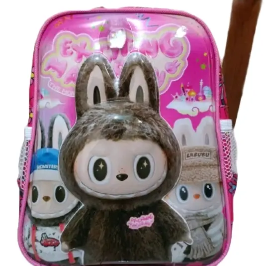 tas ransel anak TK pud model embos timbul lampu LED Fashion 4