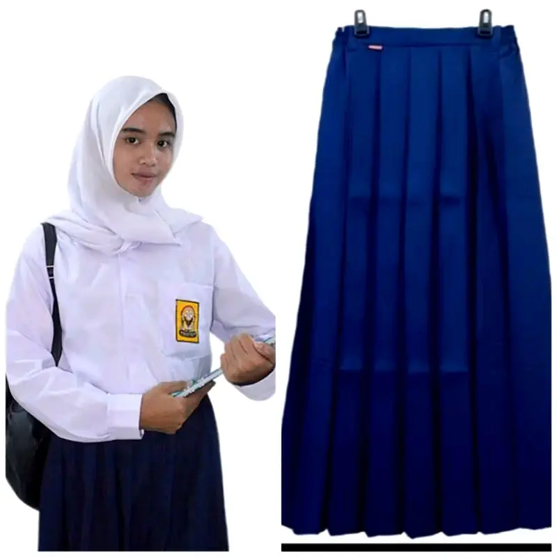 Seragam Sekolah Rok Panjang Full Rempel SMP/SMA Dewasa High 0