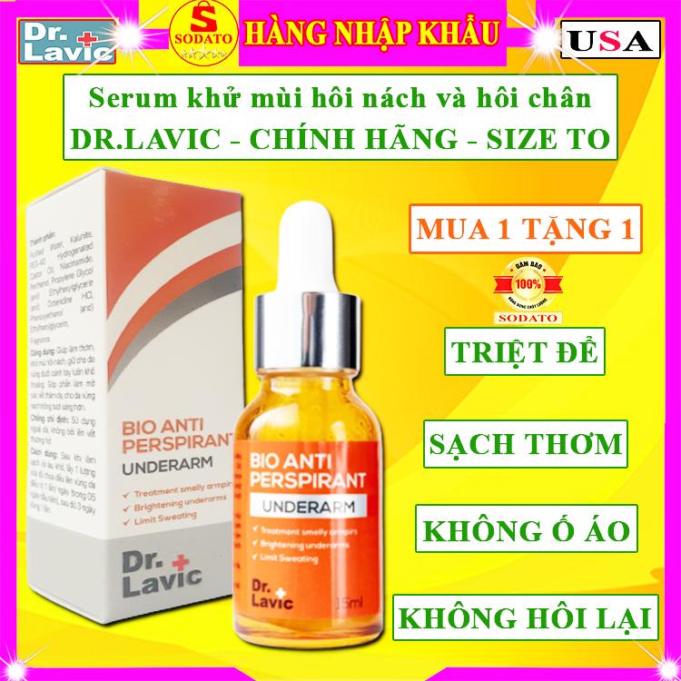  Serum hôi nách Dr.lavic chính hãng màu vàng serrum khử mùi hôi nách và hôi chân hôi cơ thể drlavic bio anti perspirant dr lavic kiềm mồ hôi không ố vàng áo không hắc dưỡng trắng da vùng nách dành cho nữ và nam giới 