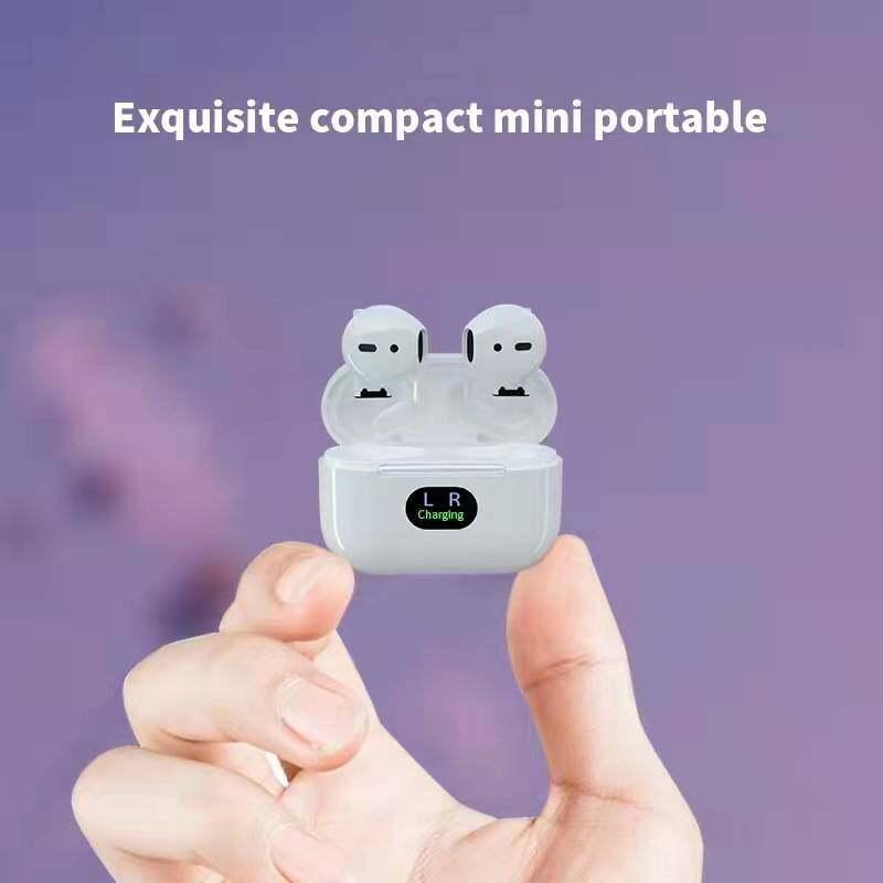 Pro5plus - Alat dengar wayarles Bluetooth TWS, Paparan digital mini 5.0, Tidak berlengah-lengah, kuasa rendah, penyumbat telinga jarak jauh, fon telinga sukan mini, pengurangan hingar, fon telinga kalis air 4