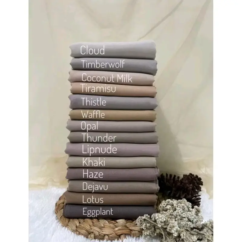 Hijab Segi Empat Paris Premium Amour Original - Katun Mikro Korea 110x110cm - Warna Pilih Sendiri - Voal, Square, Kotak, Muslim, Kerudung, Wanita 5