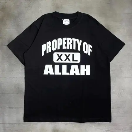 Baju Kaos Property Of XXL Allah Black | Tshirt 24s DTF Premium Free Stiker