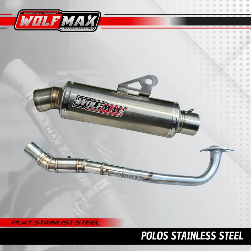 Knalpot B2 set Motor Matic Original Wolfmax  Gratis Laser 2