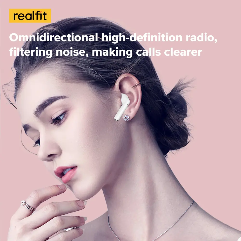Tai Nghe Nhét Tai Nghe Bluetooth Realfit F1 TWS, Thiết Kế Hoạt Hình Dễ Thương, Đầy Màu Sắc, BT5.3, Tai Nghe Không Dây Mini, Có Mic | BigBuy360 - bigbuy360.vn