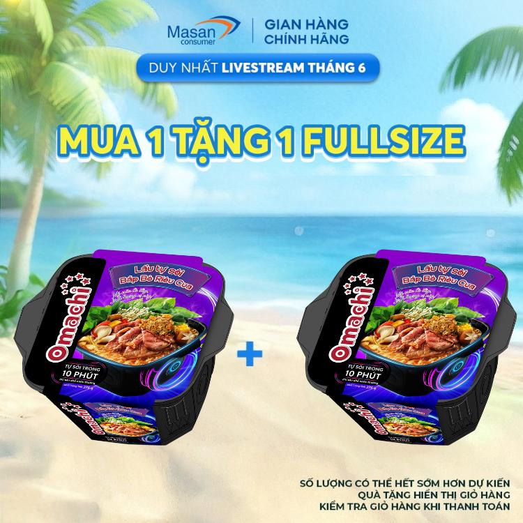 [LS CHỈ 99K] Combo 2 Lẩu Tự Sôi Bắp Bò Riêu Cua Omachi 276g (Mẫu Bao Bì Giao Ngẫu Nhiên)